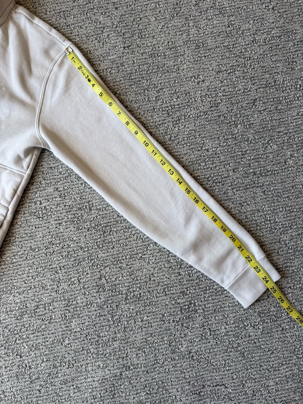 Nike Beige Quarter-Zip Pullover Sweatshirt with Pockets Size Medium - Picture 7 of 8